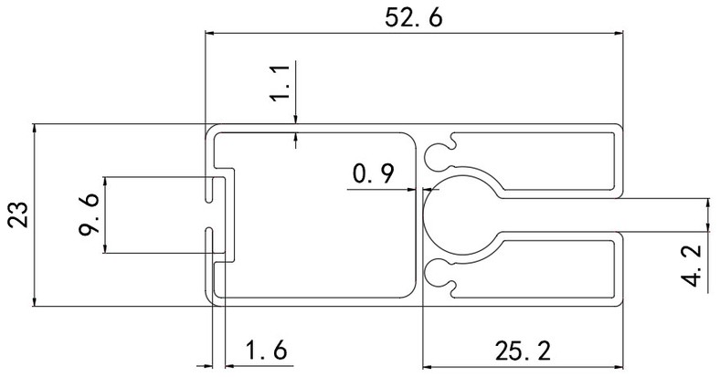 Curtain track Aluminum Profiles Curtain track Aluminum Profiles